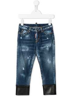 Dsquared2 Kids джинсы с отделкой из искусственной кожи