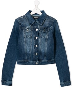 Diesel Kids джинсовая куртка Jimbis с заклепками