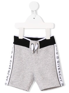 Givenchy Kids шорты с полосками и логотипом