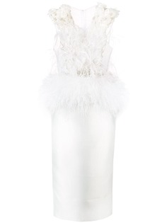 Loulou feather Love embellished dress