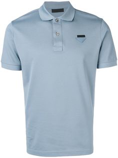 Prada рубашка-поло с логотипом на груди