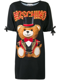 Moschino платье-футболка с изображением медведя