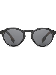 Burberry Eyewear солнцезащитные очки в круглой оправе в клетку Vintage Check