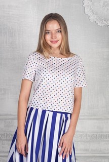 Летняя блуза в горошек из хлопка Victoria Filippova