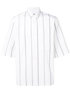 Jil Sander полосатая рубашка с короткими рукавами