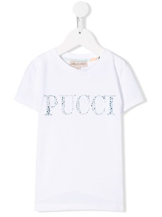 Emilio Pucci Junior футболка с декорированным логотипом