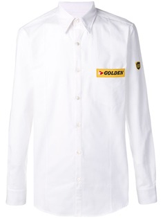 Golden Goose рубашка с нашивкой-логотипом