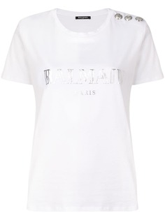 Balmain футболка с принтом логотипа