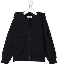 Stone Island Junior толстовка на молнии с капюшоном