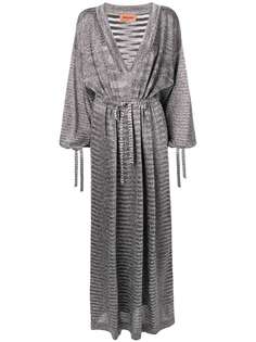 Missoni длинное платье с V-образным вырезом