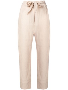 Nanushka прямые брюки с поясом