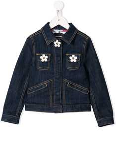 Little Marc Jacobs джинсовая куртка с цветочной аппликацией