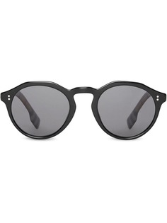 Burberry Eyewear солнцезащитные очки в круглой оправе в клетку Vintage Check