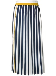 Victoria Victoria Beckham плиссированная юбка миди дизайна колор-блок
