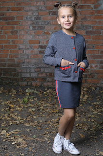 Кардиган, из футера, 3-х нитка Nota Bene