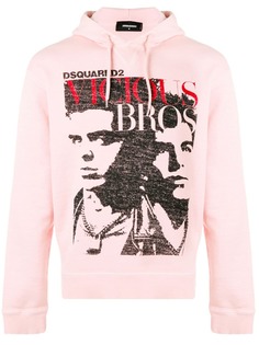 Dsquared2 толстовка Vicious Bros с капюшоном и принтом
