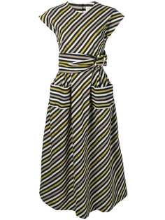 Isa Arfen полосатое платье с карманами