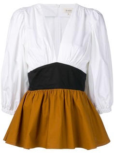 Isa Arfen топ с V-образным вырезом и объемными рукавами