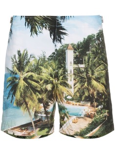 Orlebar Brown пляжные шорты с принтом Bulldog
