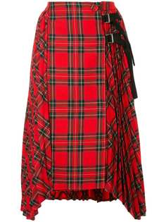 SJYP плиссированная юбка с высокой талией