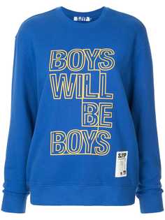SJYP толстовка с принтом boys will be boys