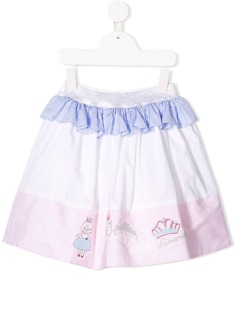 Simonetta юбка со вставками и оборками