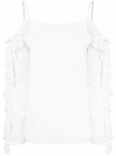 Blugirl блузка с оборками на рукавах