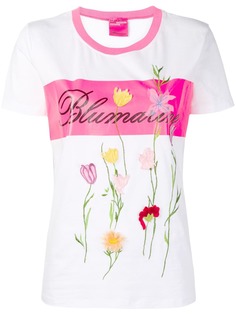 Blumarine футболка с цветочными аппликациями