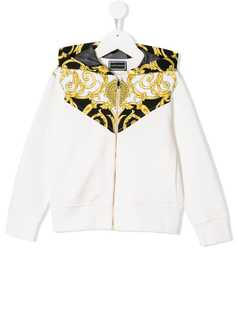 Versace Kids толстовка с капюшоном и принтом в стиле барокко