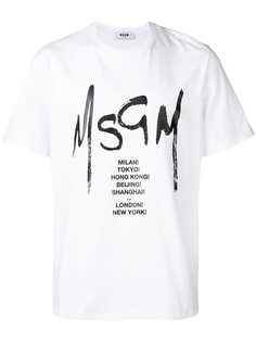 MSGM футболка с принтом логотипа