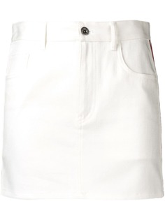 Miu Miu джинсовая юбка с полосками по бокам