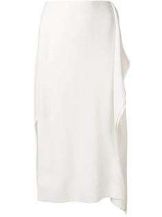 Cédric Charlier асимметричная драпированная юбка миди