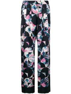 Odeeh брюки с цветочным принтом