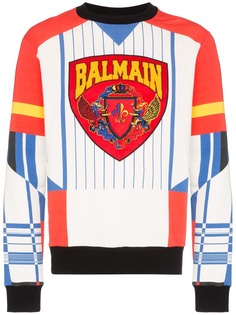 Balmain джемпер с логотипом и абстрактным принтом