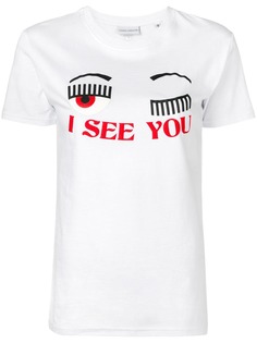 Chiara Ferragni футболка с надписью I see you