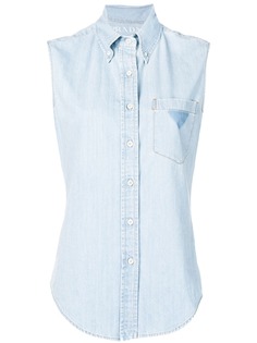 Prada джинсовая рубашка без рукавов