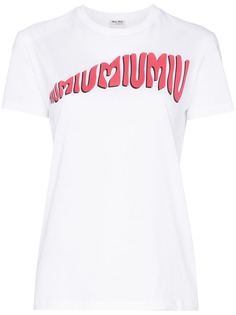 Miu Miu футболка Bubble с логотипом