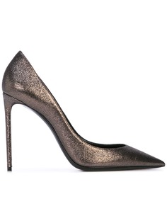 Saint Laurent туфли-лодочки Zoe с эффектом металлик