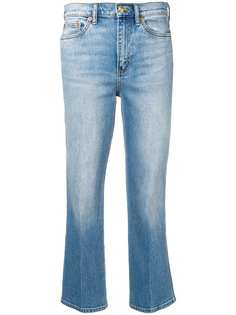 Tory Burch укороченные джинсы с выцветшим эффектом