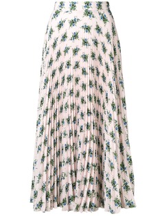Emilia Wickstead плиссированная юбка с принтом роз