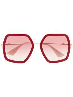 Gucci Eyewear массивные солнцезащитные очки