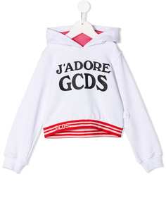 Gcds Kids толстовка с капюшоном и принтом логотипа