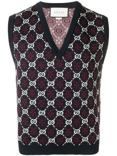 Gucci жилетка с узором GG