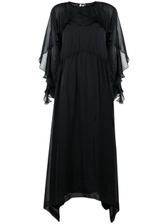 Irina Schrotter длинное платье с оборками