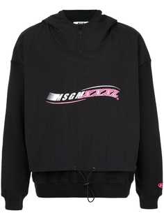 MSGM многослойная толстовка с капюшоном и логотипом