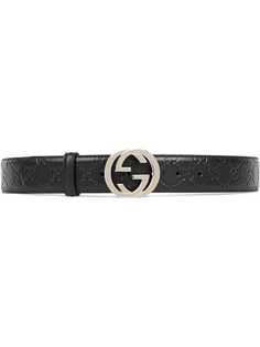Gucci ремень с тиснением Gucci Signature