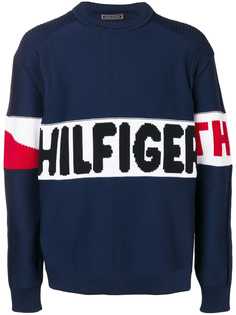 Hilfiger Collection джемпер вязки интарсия с логотипом