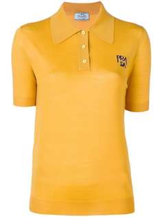 Prada рубашка-поло с логотипом