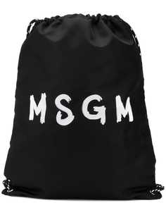 MSGM рюкзак с логотипом и завязкой на шнурке