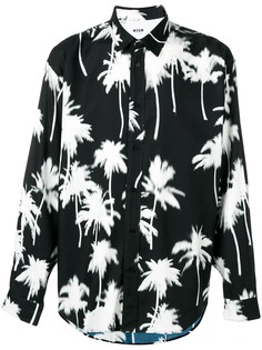 MSGM рубашка с пальмовым принтом